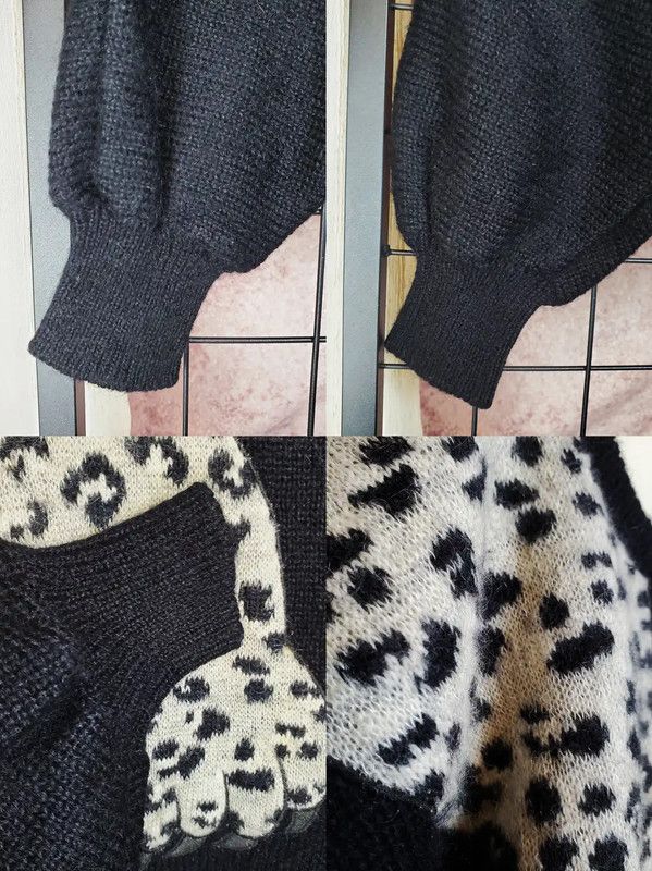 Dior Dior Black Wool Blend Cartoon Sweater for Women 0089 Size M / US 6-8 / IT 42-44 - 8 Thumbnail