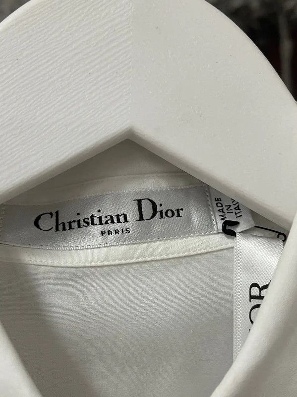 Dior Dior White Cotton Short Sleeve T-Shirt 0089 Size ONE SIZE - 6 Thumbnail