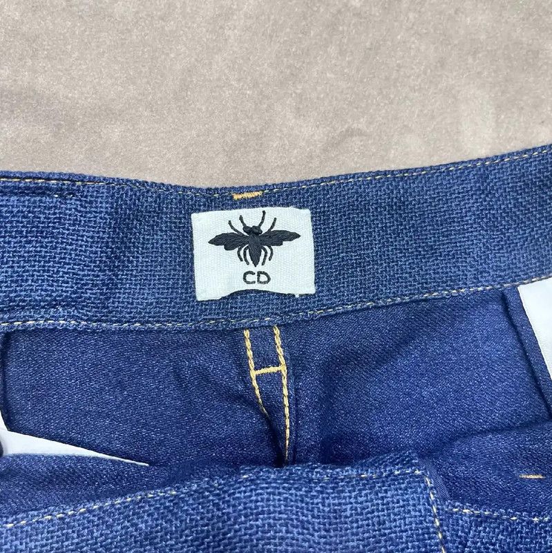 Dior Dior Women's Casual Blue Cotton Pants 0089 Size 23" - 4 Thumbnail