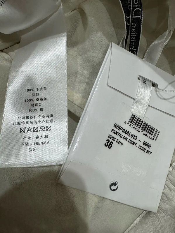 Dior Dior White Lambskin Ladies Shorts 0089 Size 23" - 6 Thumbnail