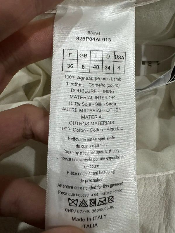 Dior Dior White Lambskin Ladies Shorts 0089 Size 23" - 5 Thumbnail