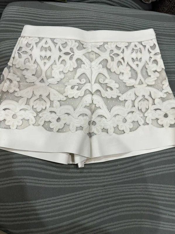 Dior Dior White Lambskin Ladies Shorts 0089 Size 23" - 3 Thumbnail