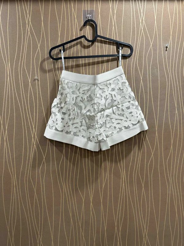 Dior Dior White Lambskin Ladies Shorts 0089 Size 23" - 2 Thumbnail