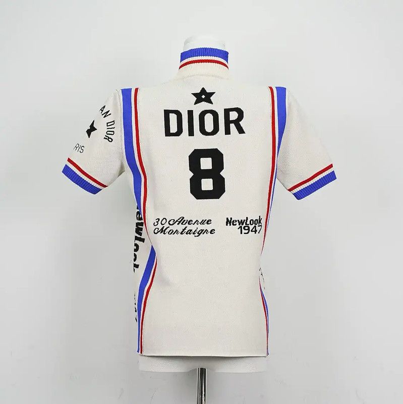 Dior Dior Summer White Logo Short Sleeve T-Shirt 0089 Size M / US 6-8 / IT 42-44 - 4 Thumbnail