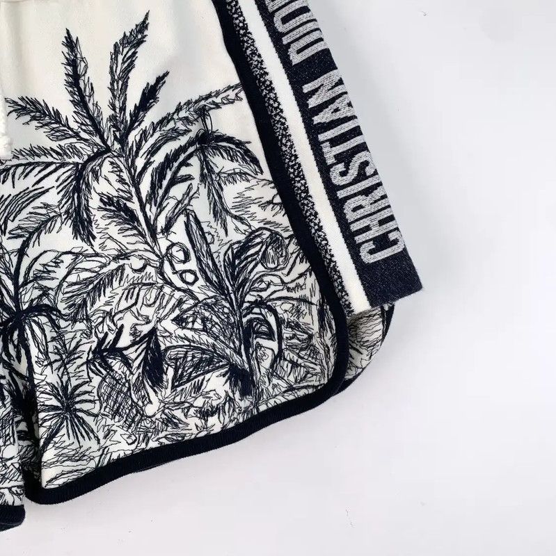 Dior Dior White Cotton Women's Shorts with Print 0089 Size 23" - 5 Thumbnail