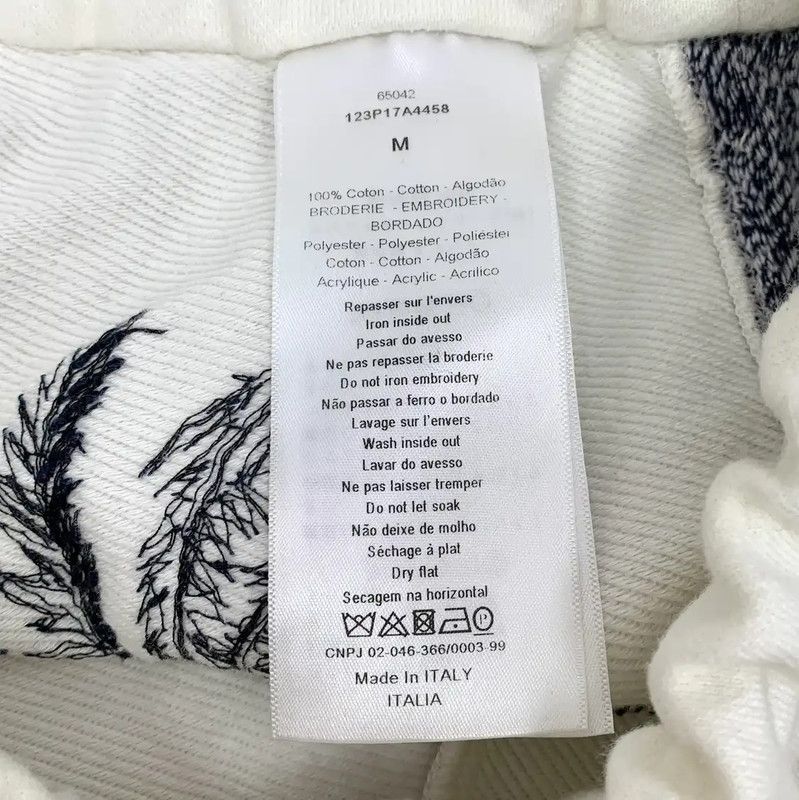 Dior Dior White Cotton Women's Shorts with Print 0089 Size 23" - 7 Thumbnail
