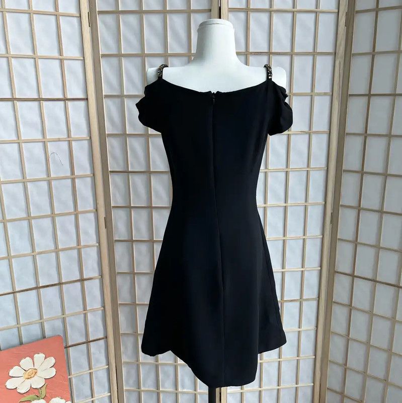 Dior Dior Black Silk Women's Dress Size XS 0089 Size XS / US 0-2 / IT 36-38 - 2 Thumbnail