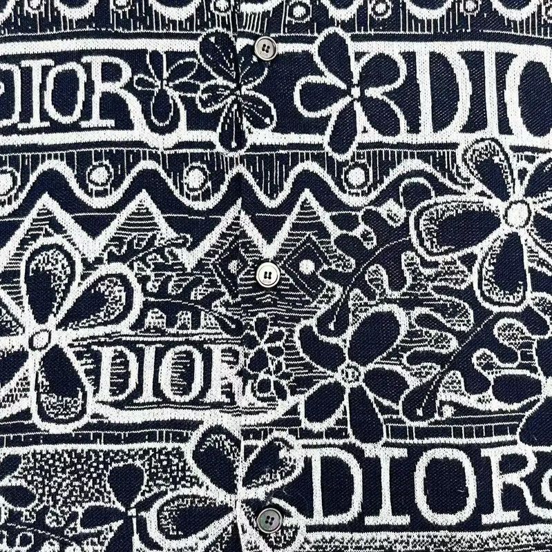 Dior Dior Black Cotton Blend Striped Logo Shirt 0089 Size S / US 4 / IT 40 - 3 Thumbnail