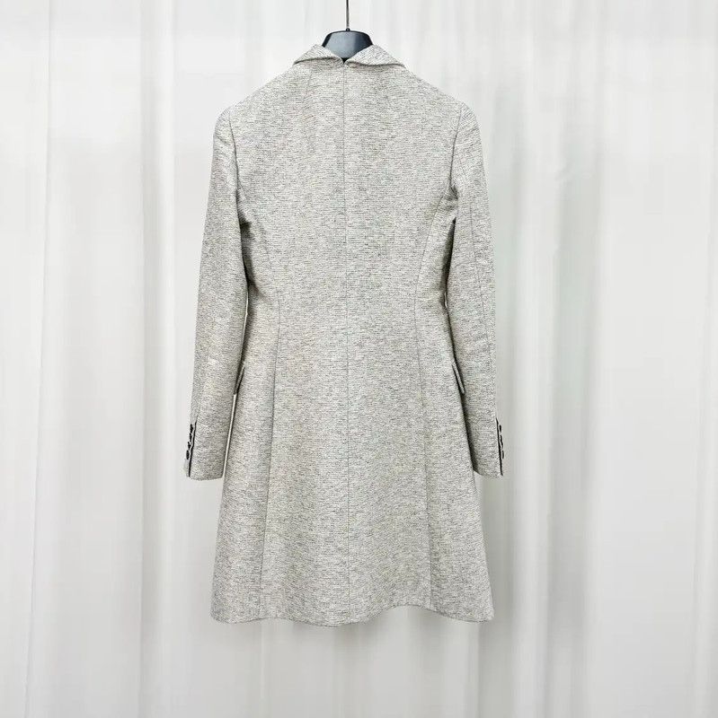 Dior Dior Wool Blend Women's Coat in Light Gray 0089 Size XS / US 0-2 / IT 36-38 - 2 Thumbnail