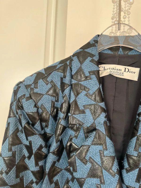 Dior Dior Women's Blue Coat with Unique Pattern 0089 Size M / US 6-8 / IT 42-44 - 6 Thumbnail
