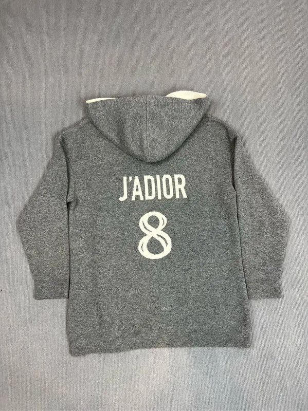 Dior Dior Gray Cashmere Women's Hoodie 0089 Size S / US 4 / IT 40 - 2 Thumbnail