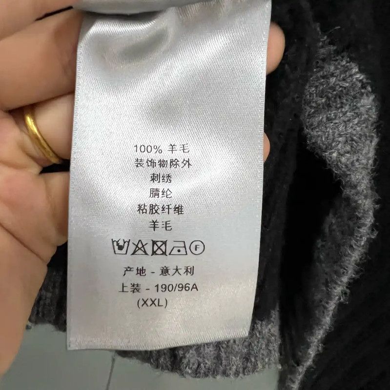 Dior Dior Black Wool Logo Long Sleeve Pullover 0089 Size XXL / US 16-18 / IT 52-54 - 5 Thumbnail