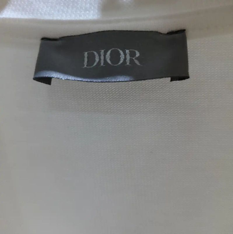 Dior Dior White Cotton Short Sleeve T-Shirt 0089 Size M / US 6-8 / IT 42-44 - 3 Thumbnail