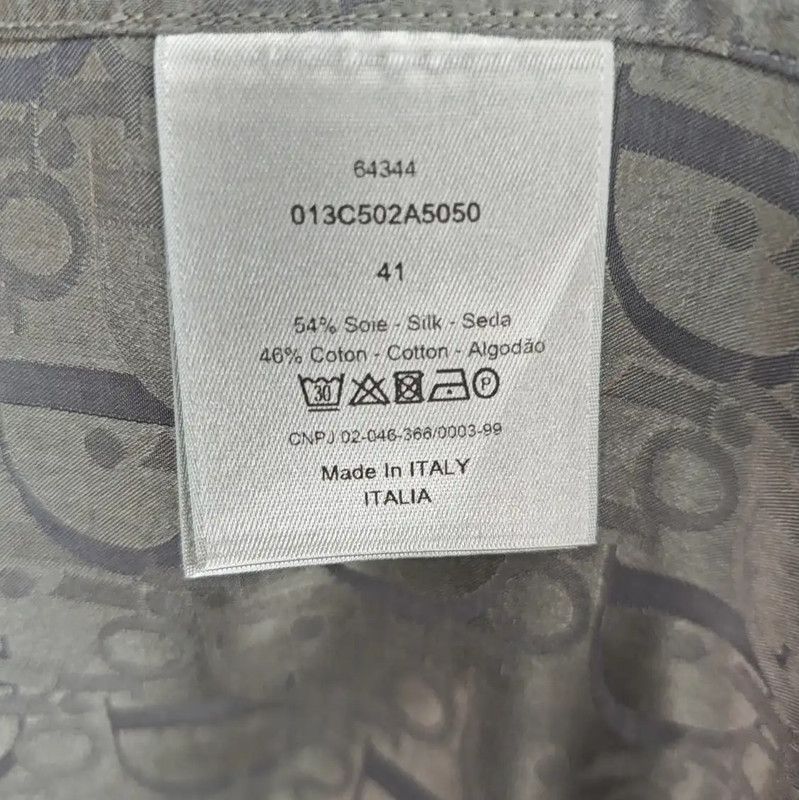 Dior Dior Summer Gray Silk Shirt 0089 Size L / US 10 / IT 46 - 4 Thumbnail