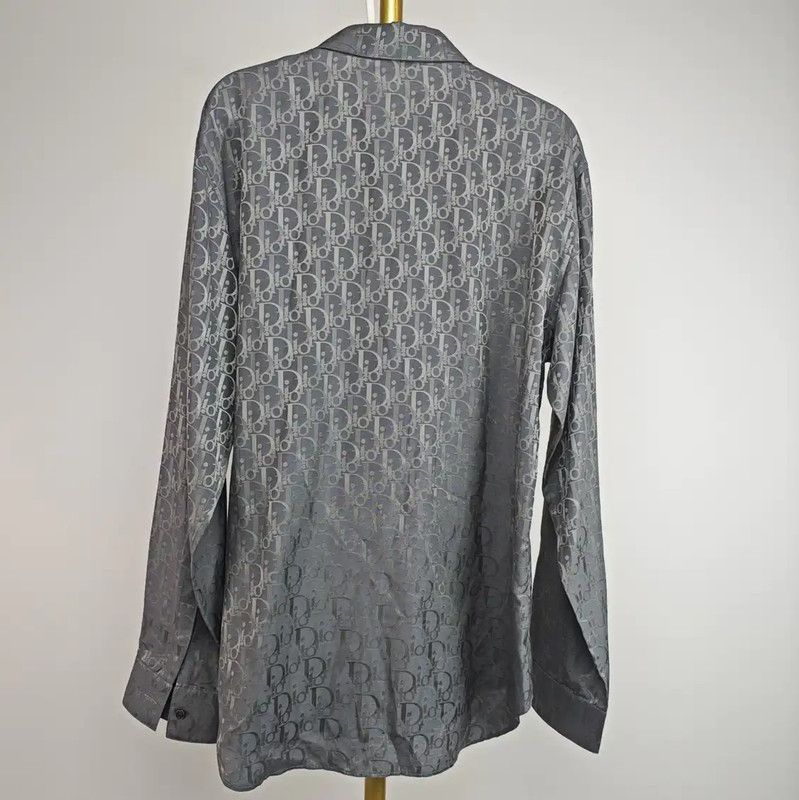 Dior Dior Summer Gray Silk Shirt 0089 Size L / US 10 / IT 46 - 7 Thumbnail