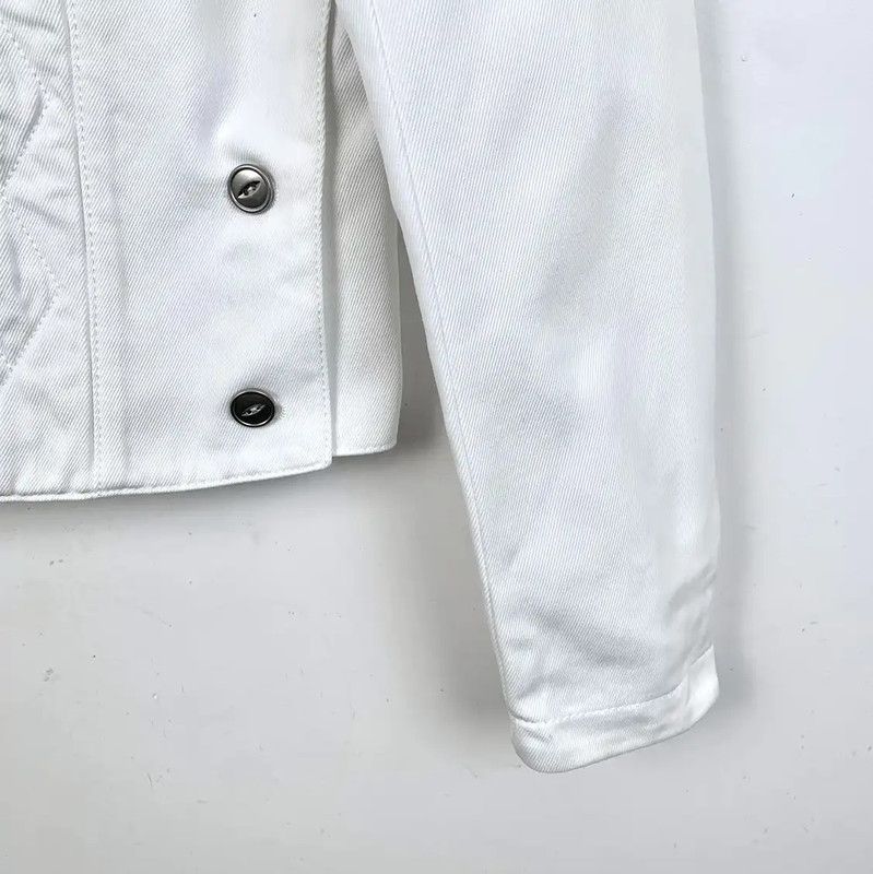 Dior Dior Women's White Cotton Jacket 0089 Size XS / US 0-2 / IT 36-38 - 4 Thumbnail