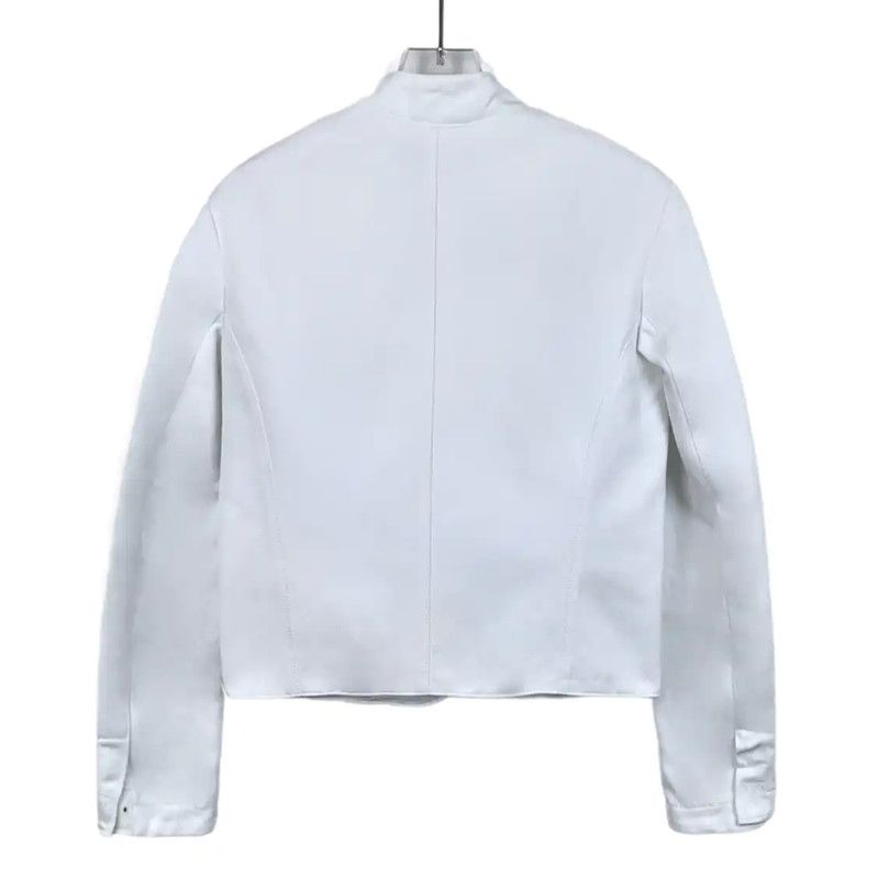 Dior Dior Women's White Cotton Jacket 0089 Size XS / US 0-2 / IT 36-38 - 2 Thumbnail