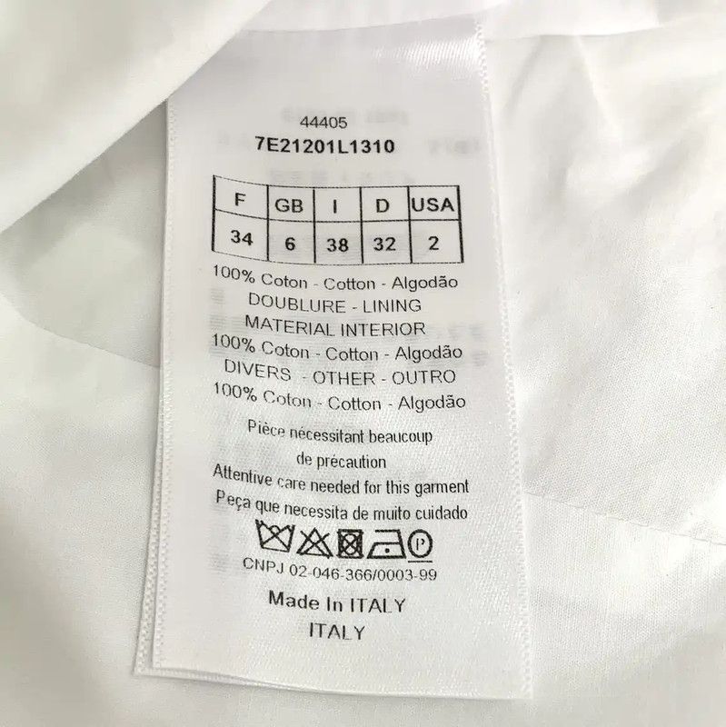 Dior Dior Women's White Cotton Jacket 0089 Size XS / US 0-2 / IT 36-38 - 6 Thumbnail