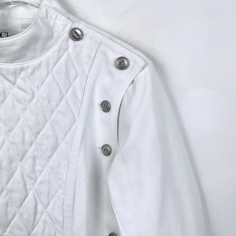 Dior Dior Women's White Cotton Jacket 0089 Size XS / US 0-2 / IT 36-38 - 3 Thumbnail