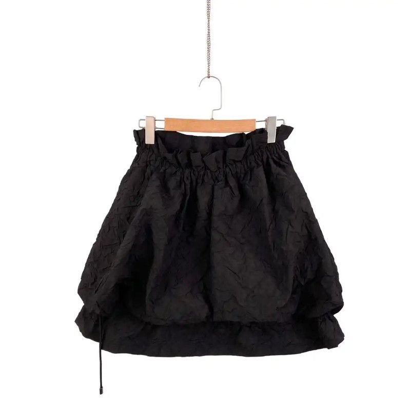 Dior Dior Black Crinkled Womens Skirt 0089 Size 36" / US 14 / IT 50 - 2 Thumbnail