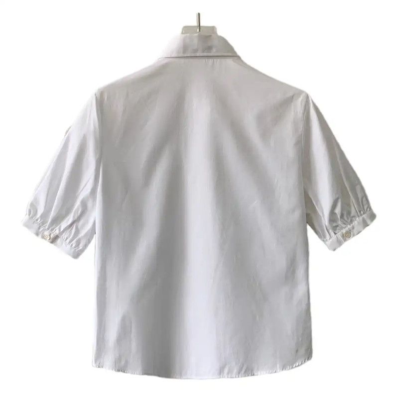 Dior Dior White Cotton Women's Shirt 0089 Size XS / US 0-2 / IT 36-38 - 2 Thumbnail