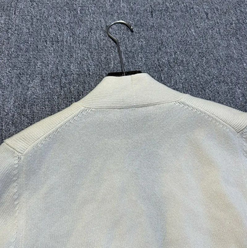 Dior Dior Embroidered Cashmere Cardigan in Cream 0089 Size M / US 6-8 / IT 42-44 - 4 Thumbnail