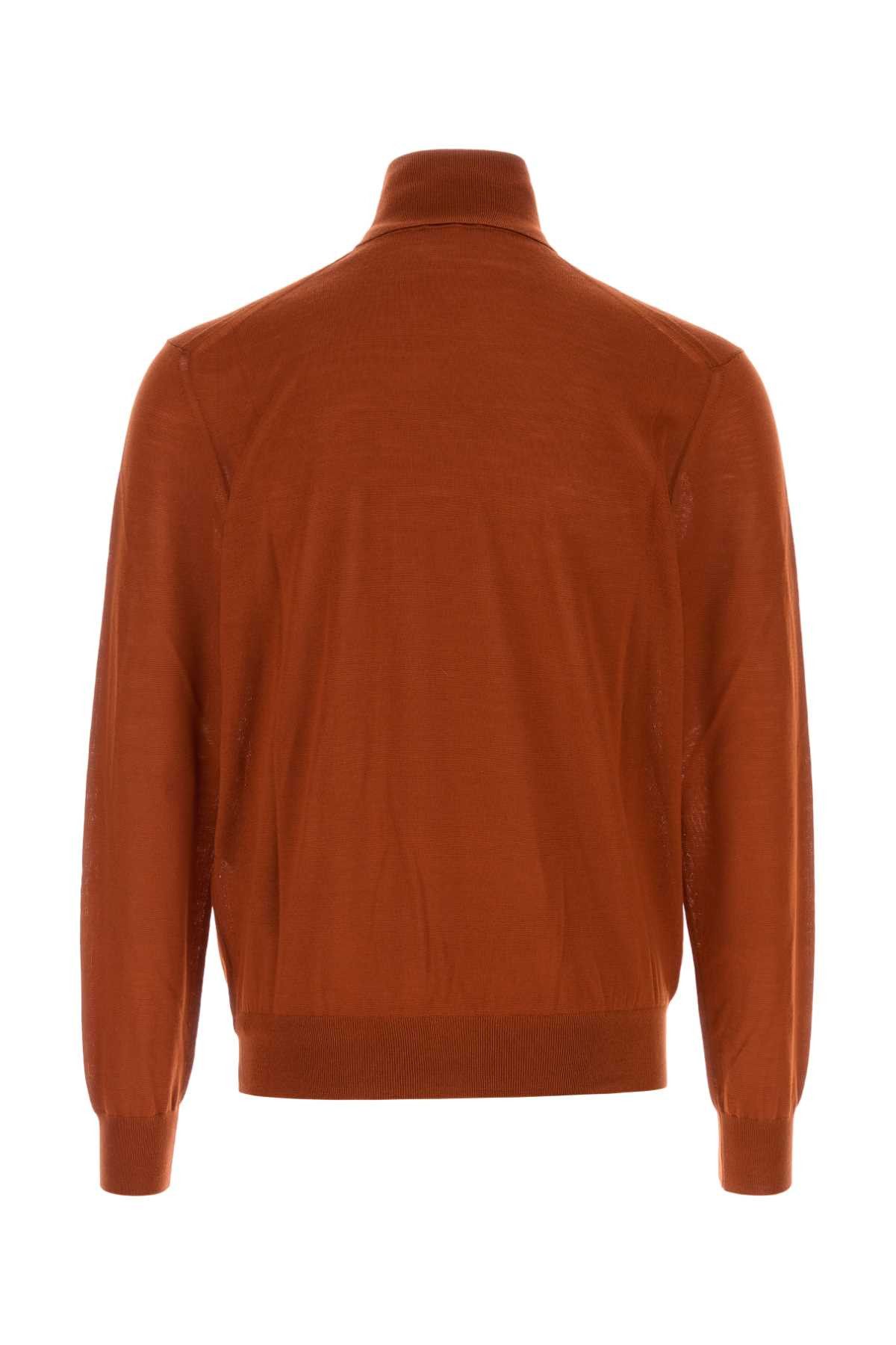 Saint Laurent Paris Orange Wool Sweater Size US M / EU 48-50 / 2 - 2 Thumbnail