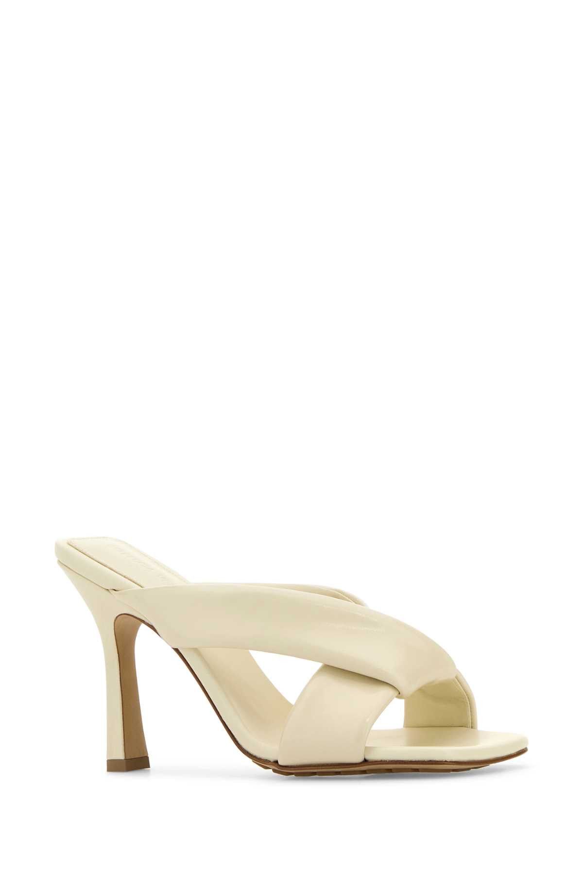 Bottega Veneta Ivory Leather Riva Mules Size US 11 / IT 41 - 2 Thumbnail