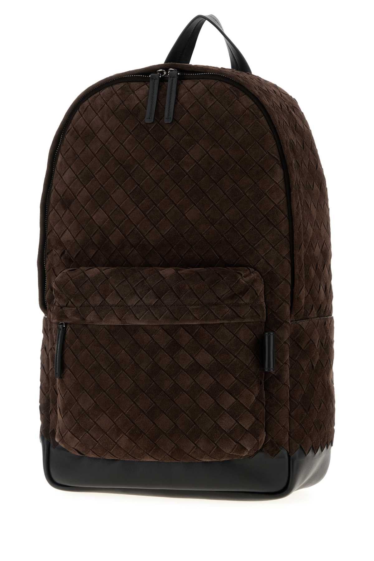 Bottega Veneta Brown Suede Backpack Size ONE SIZE - 2 Thumbnail