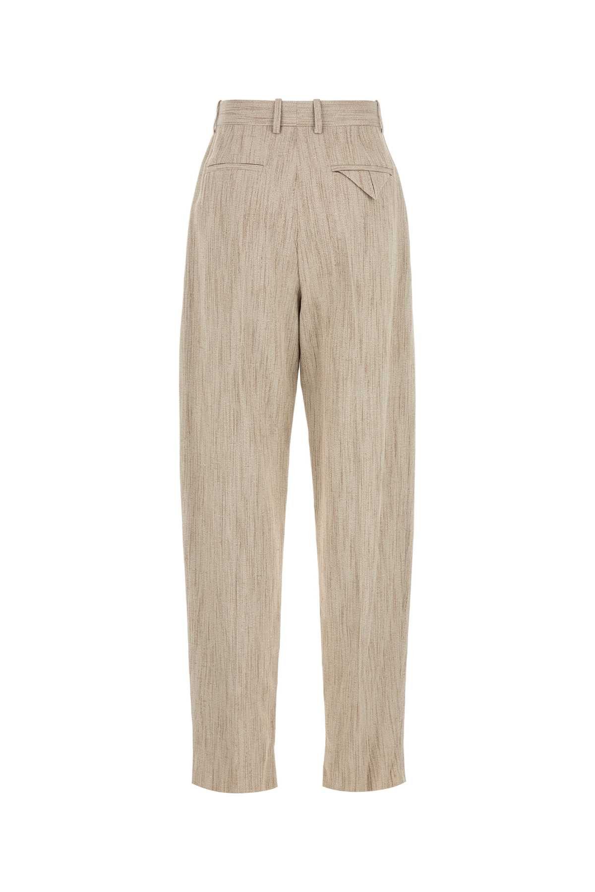 Melange Beige Viscosa Blend Pant