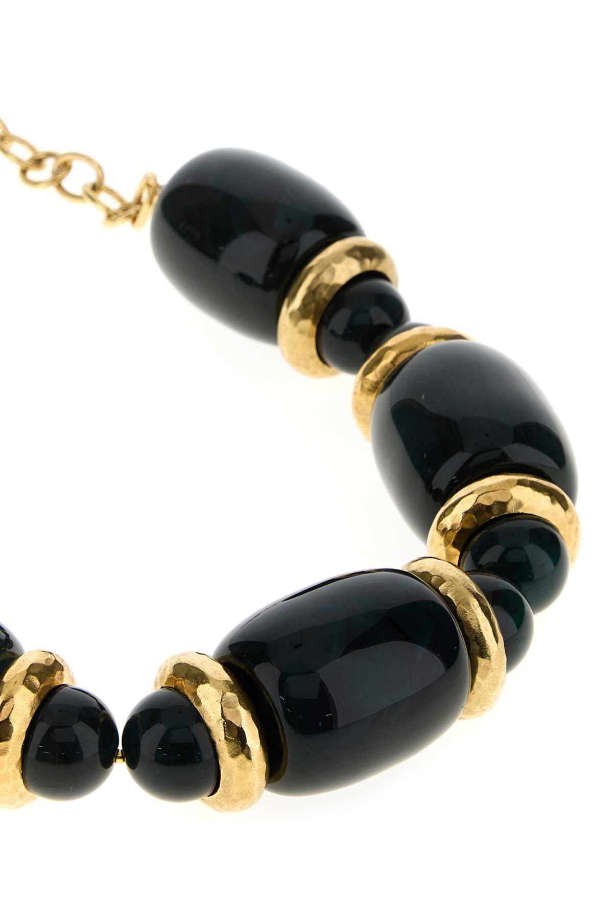 Saint Laurent Paris Two-Tone Resin And Metal Necklace Size ONE SIZE - 2 Thumbnail