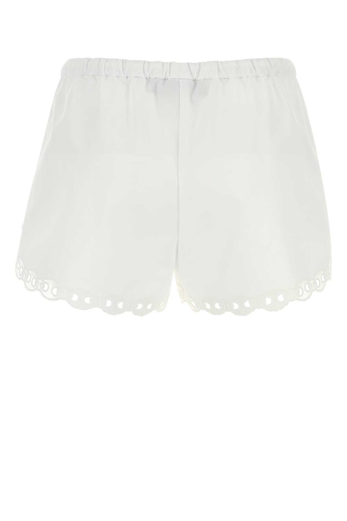 Gucci White Poplin Shorts Size 27" / US 4 / IT 40 - 2 Thumbnail