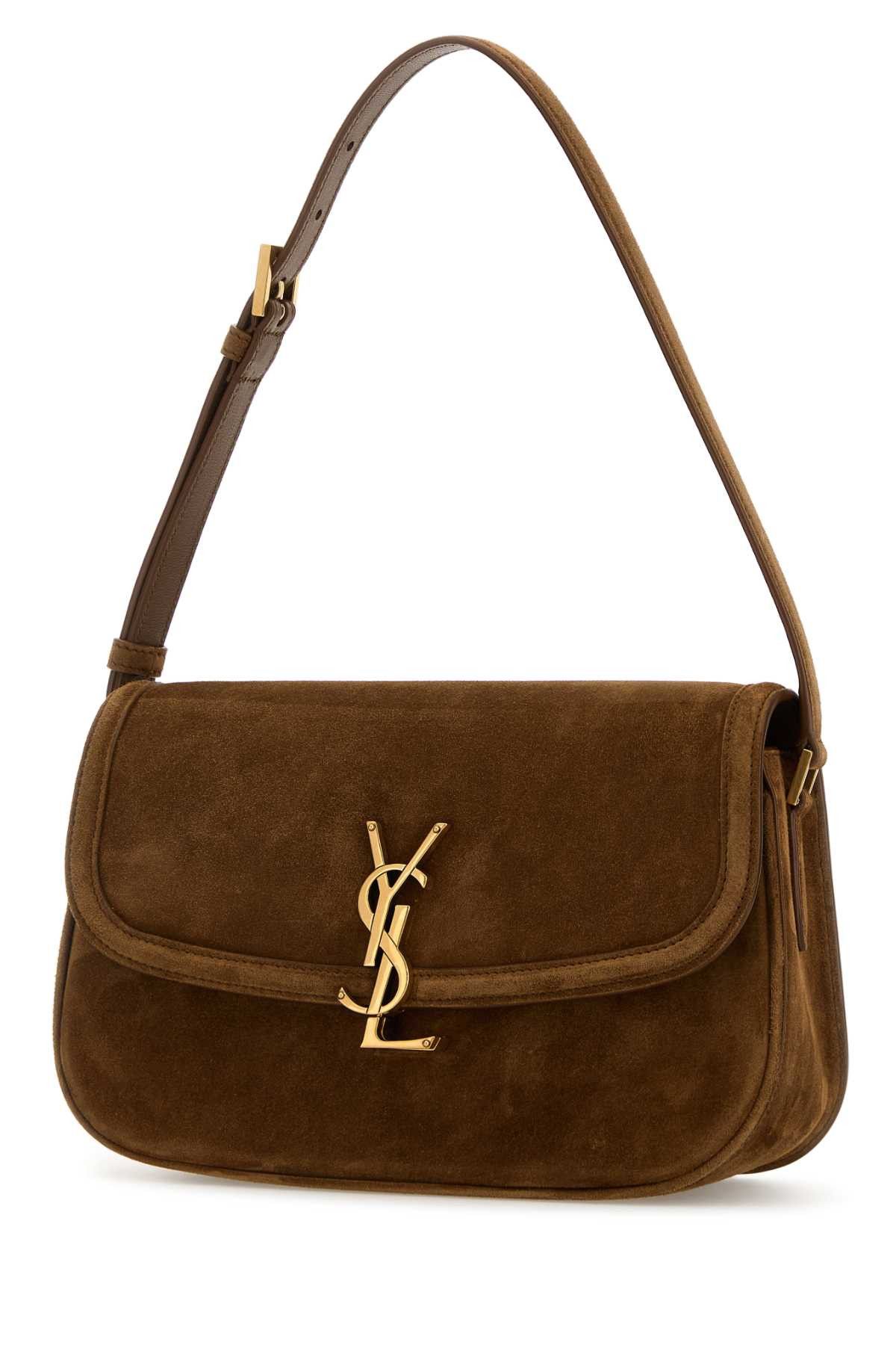 Saint Laurent Paris Brown Suede Solferino Shoulder Bag Size ONE SIZE - 2 Thumbnail