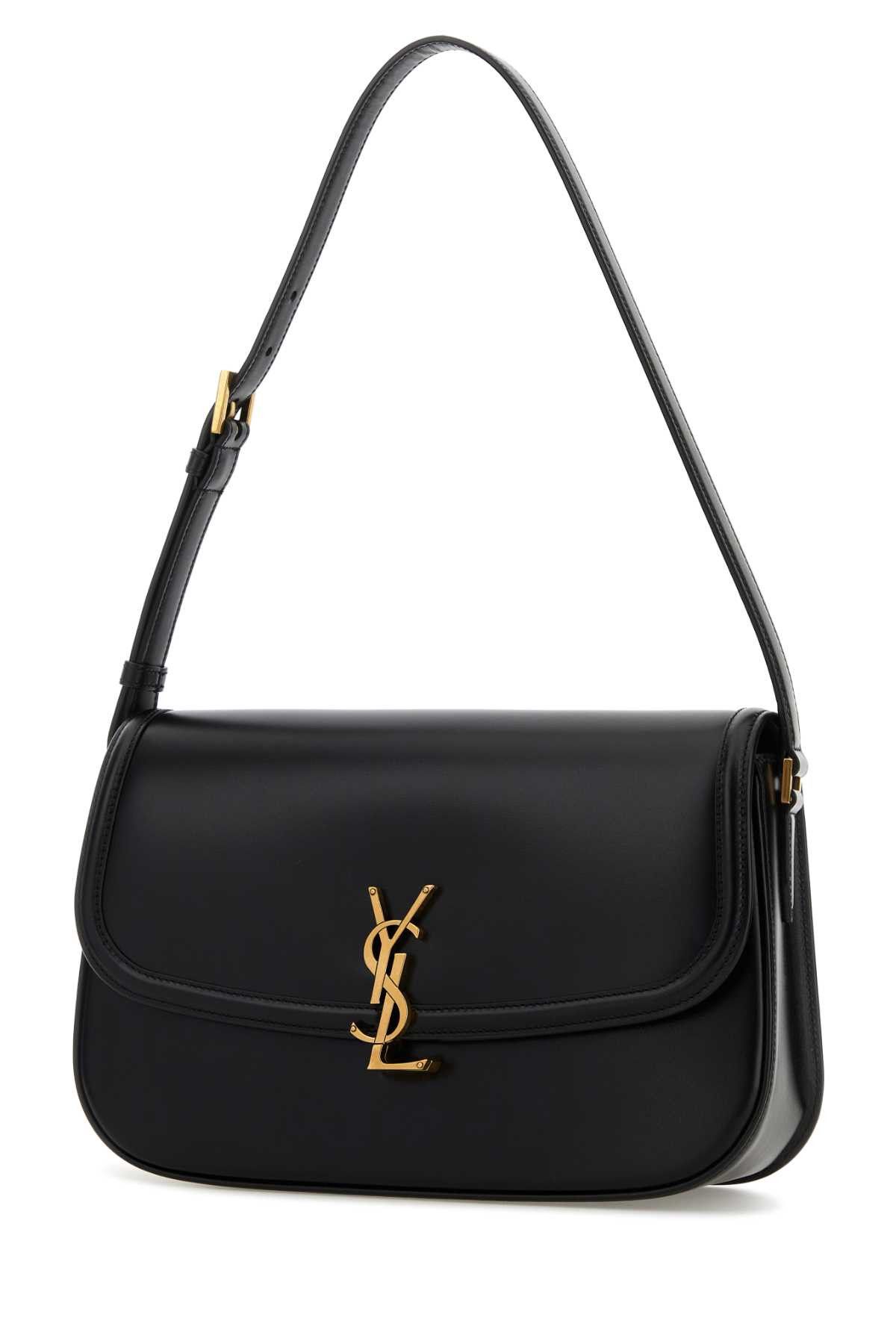 Saint Laurent Paris Black Leather Medium Solferino Shoulder Bag Size ONE SIZE - 2 Thumbnail