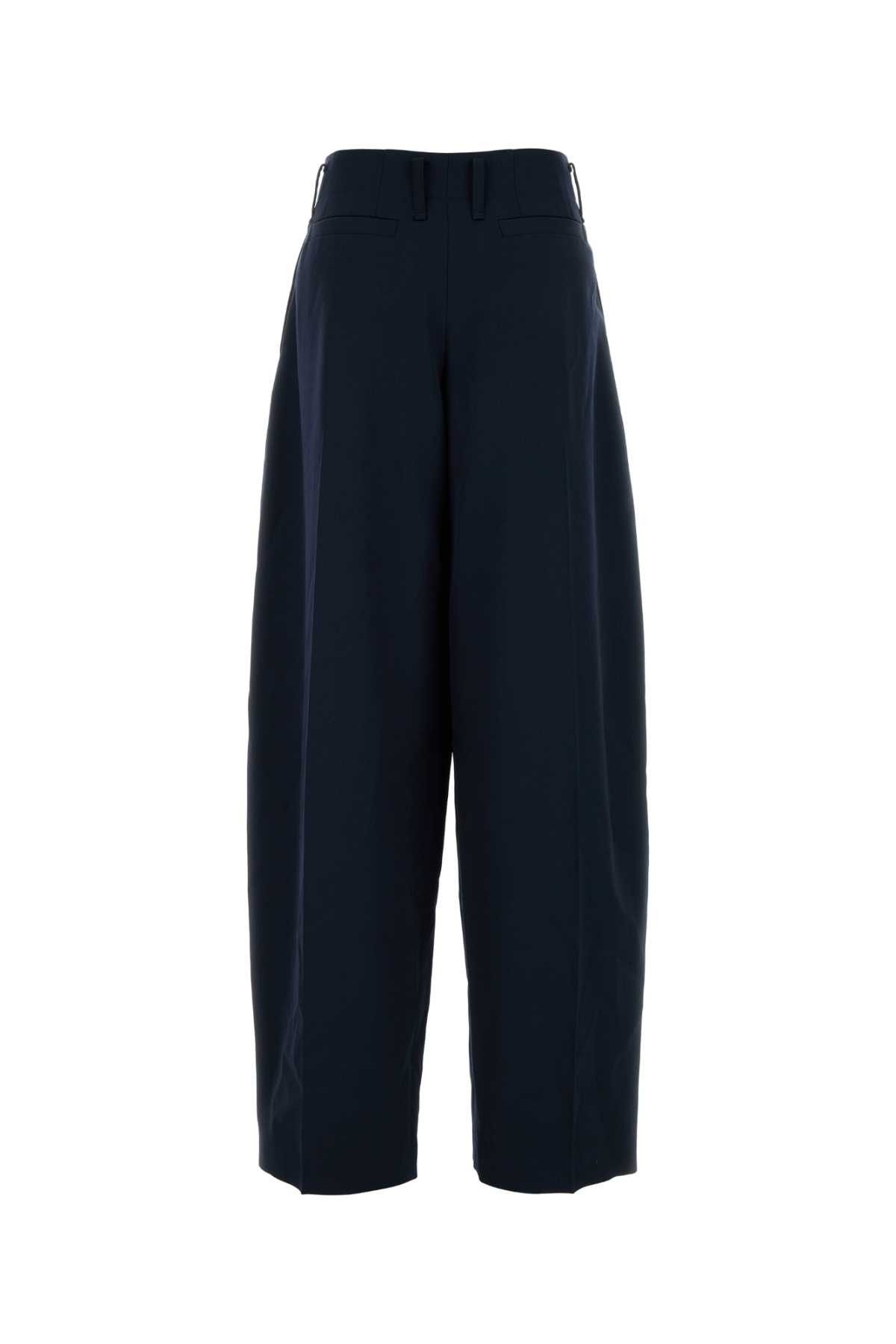 Alexander McQueen Navy Blue Wool Wide-Leg Pant Size 27" / US 4 / IT 40 - 2 Thumbnail