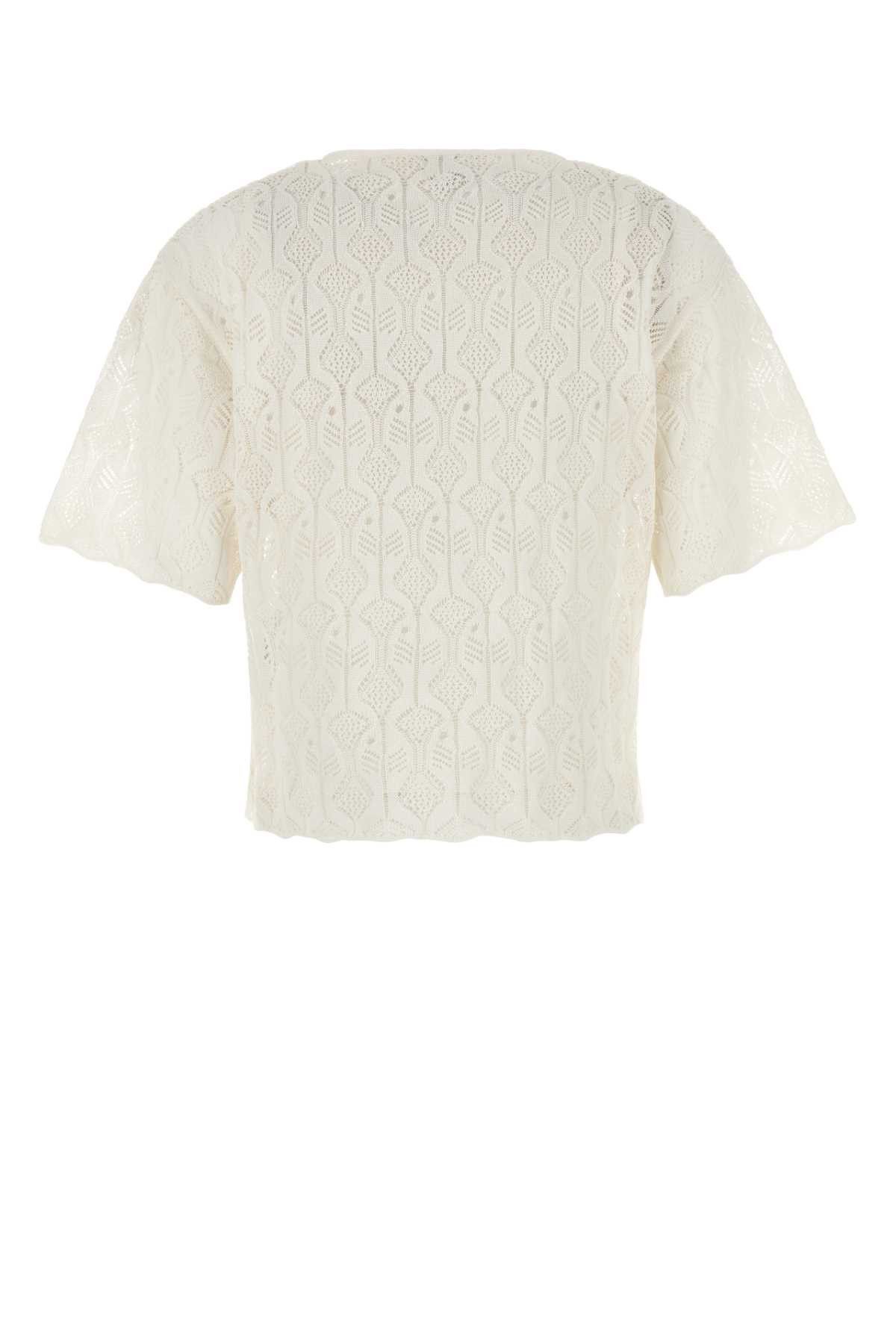 Bottega Veneta White Lace Fish Top Size XS / US 0-2 / IT 36-38 - 2 Thumbnail