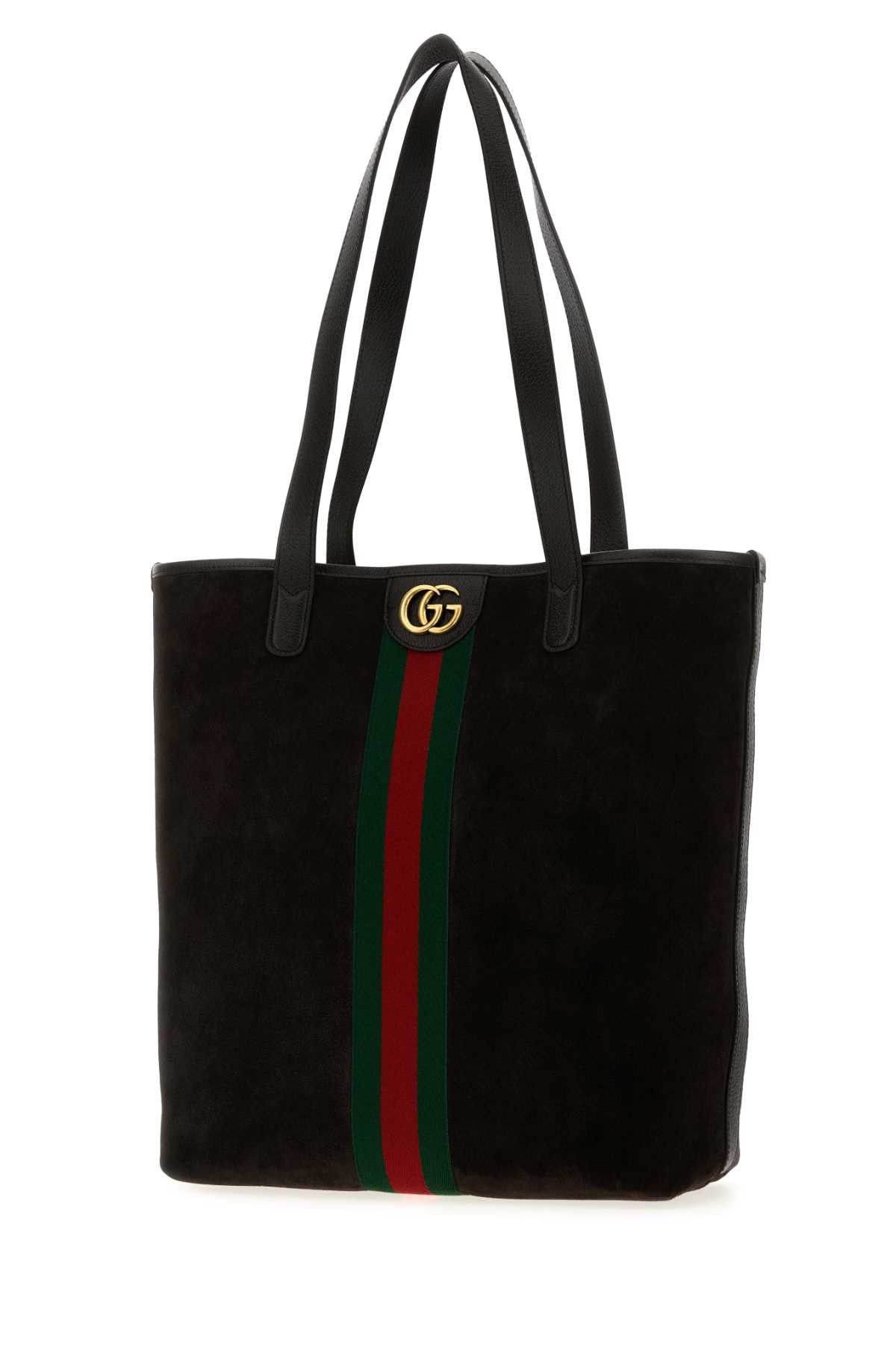 Gucci Black Suede Ophidia Shopping Bag Size ONE SIZE - 2 Thumbnail