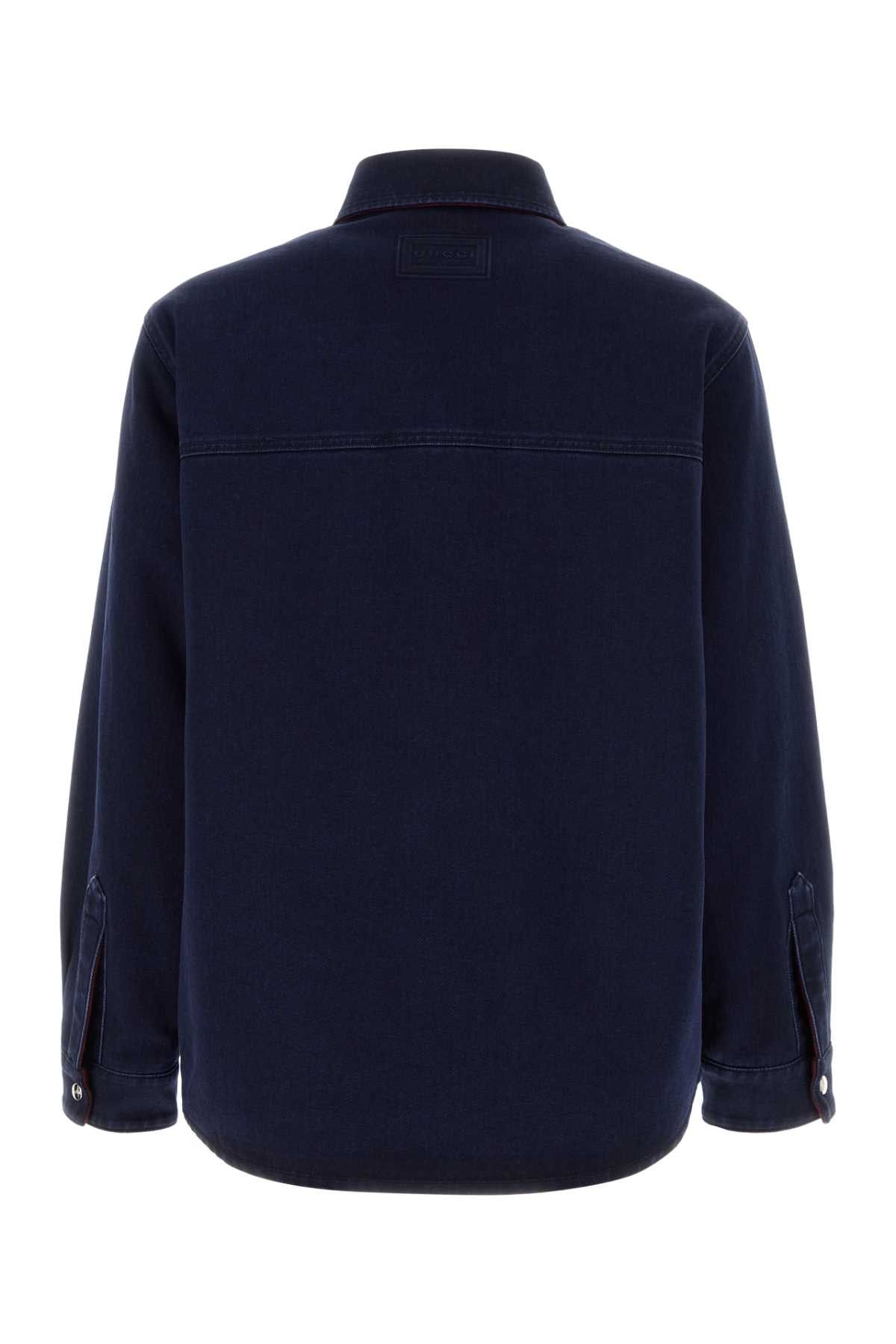 Gucci Dark Blue Denim Jacket Size US M / EU 48-50 / 2 - 2 Thumbnail