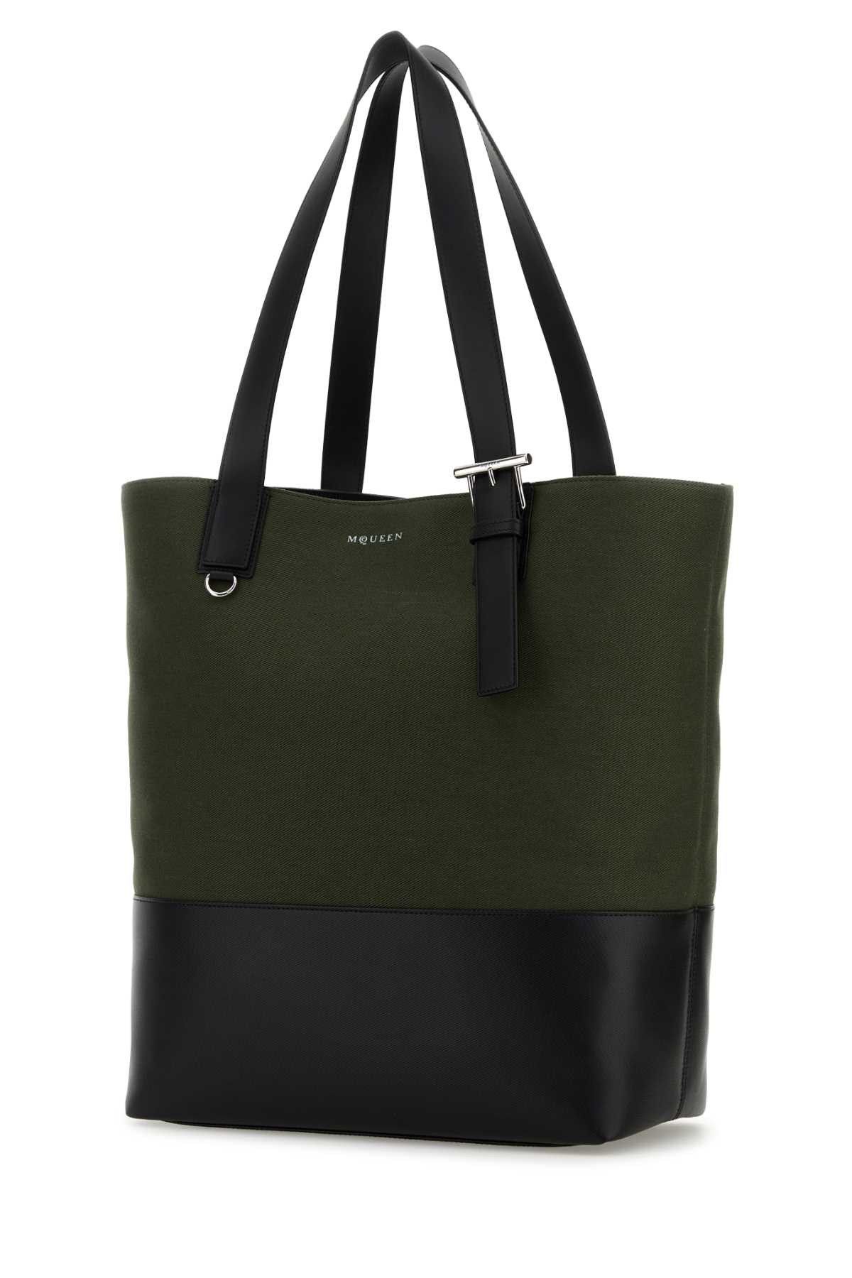 Army Green Canvas Shopping Bag