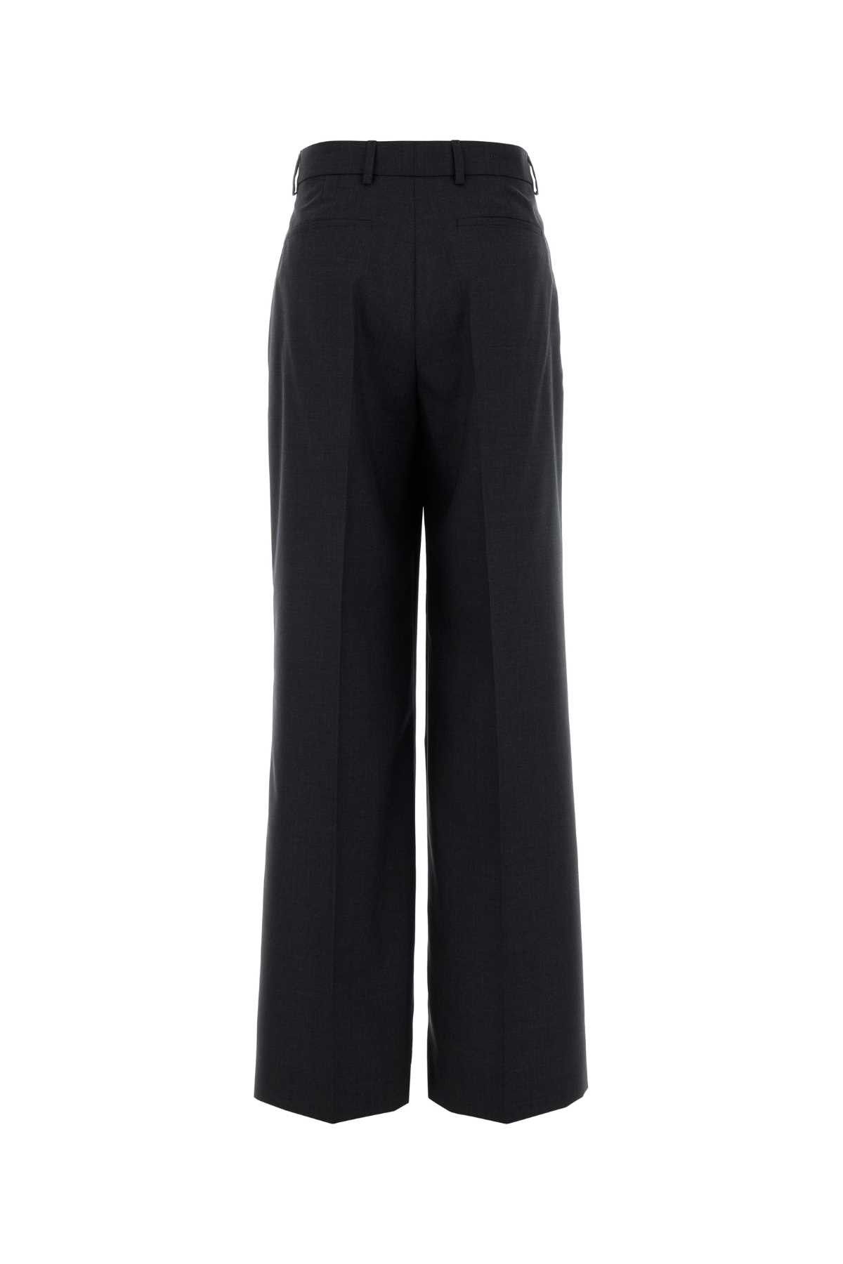 Gucci Charcoal Wool Wide-Leg Pant Size 28" / US 6 / IT 42 - 2 Thumbnail