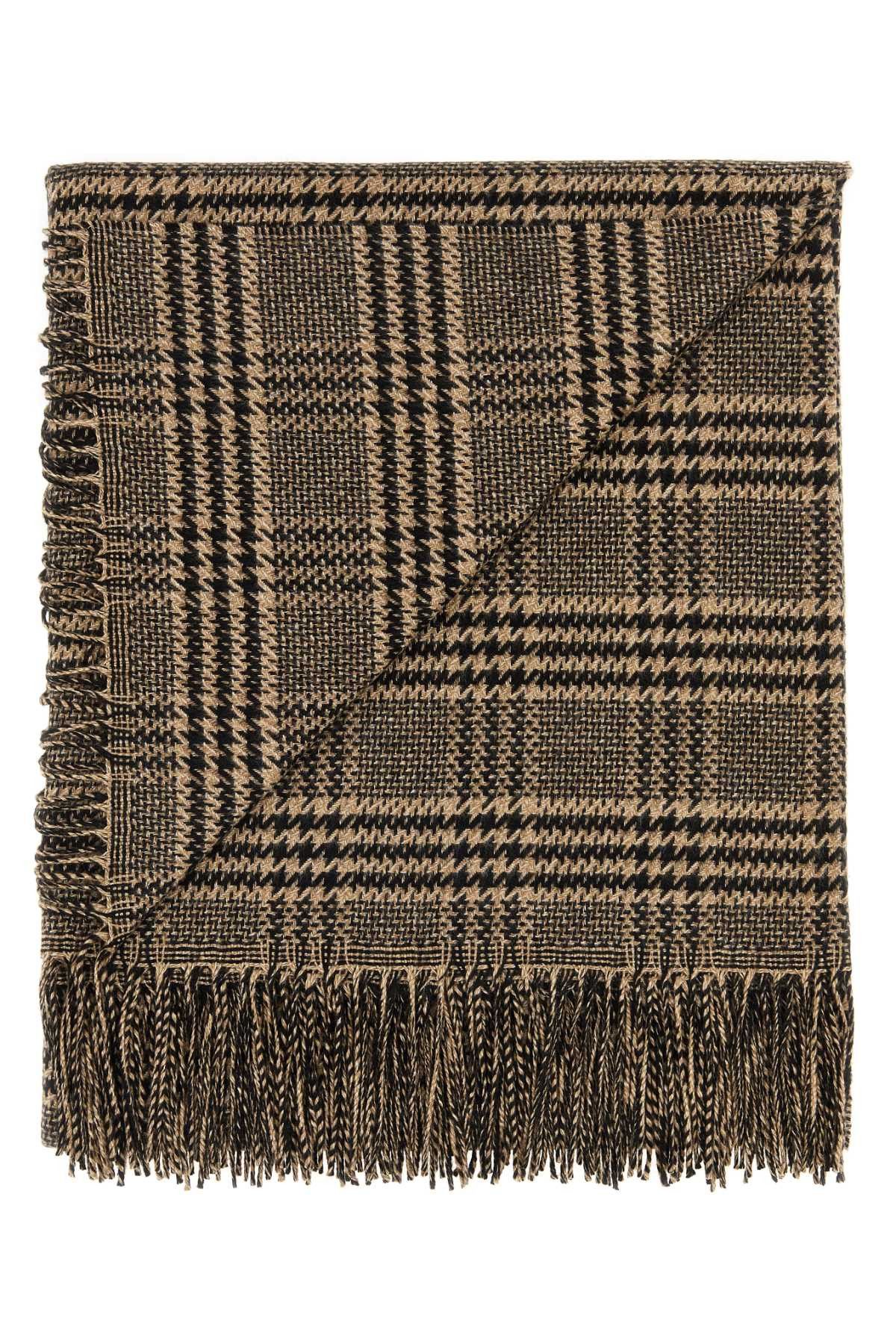Saint Laurent Paris Embroidered Silk Blend Scarf Size ONE SIZE - 2 Thumbnail