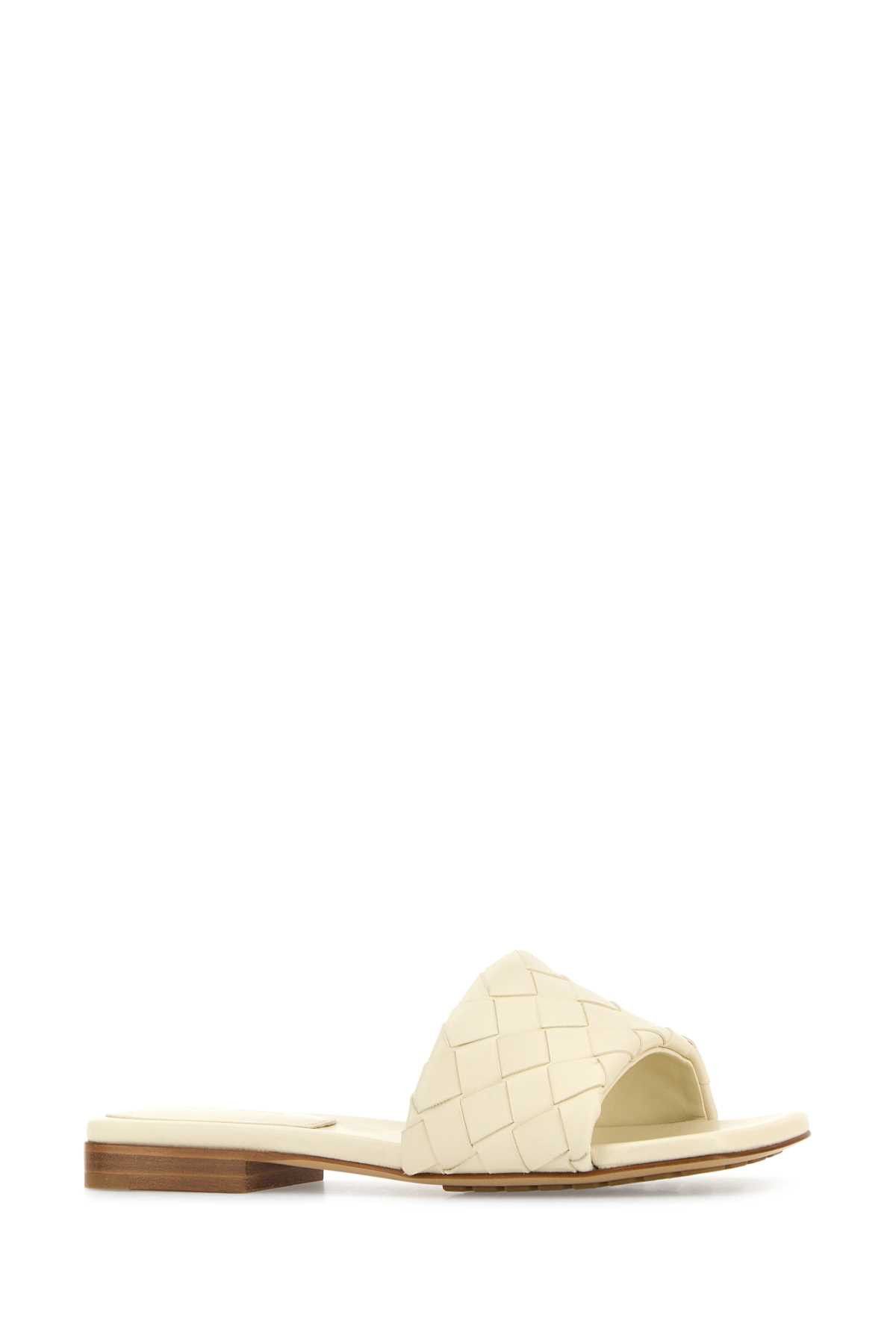 Bottega Veneta Ivory Leather Parco Slippers Size US 8 / IT 38 - 2 Thumbnail