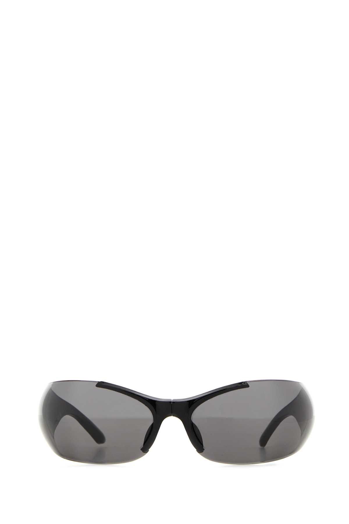 Balenciaga Black Nylon Afterhour Oval Sunglasses Size ONE SIZE - 2 Thumbnail