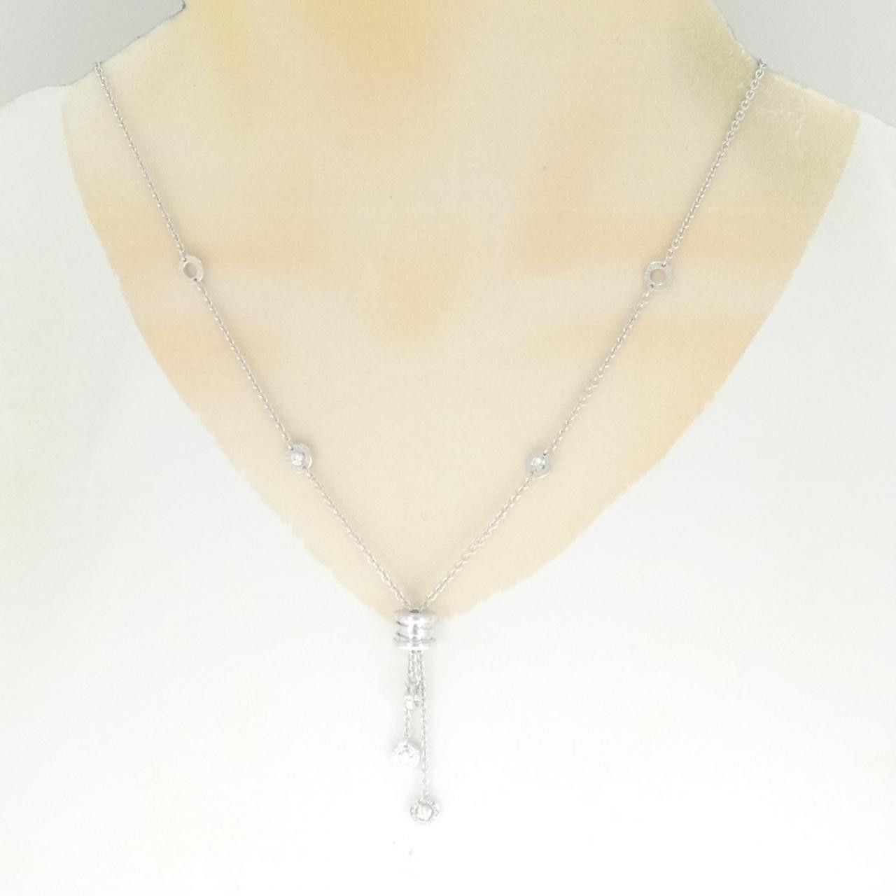 Bvlgari Bvlgari Bvlgari B.zero1 750 White Gold Diamond Necklace Metal Necklace CL853897 DUTY FREE for USA Size ONE SIZE - 5 Thumbnail