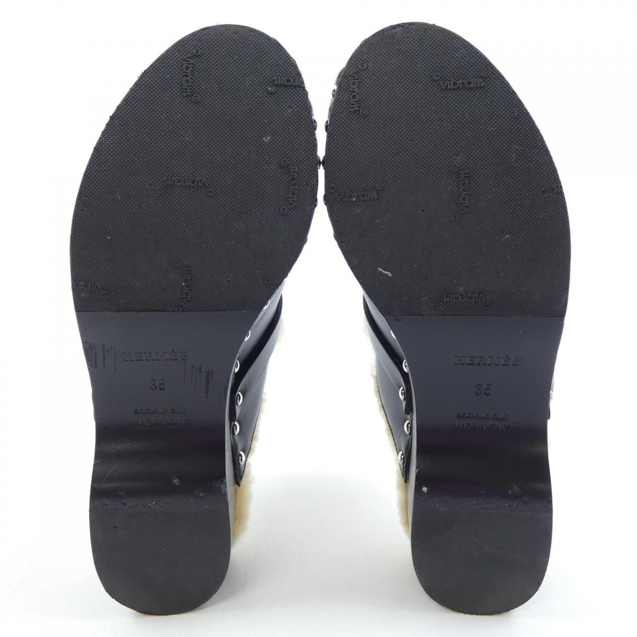 Hermes Hermes Hermes Shearling Shoes Natural Material Shoes DUTY FREE for USA Size ONE SIZE - 4 Thumbnail