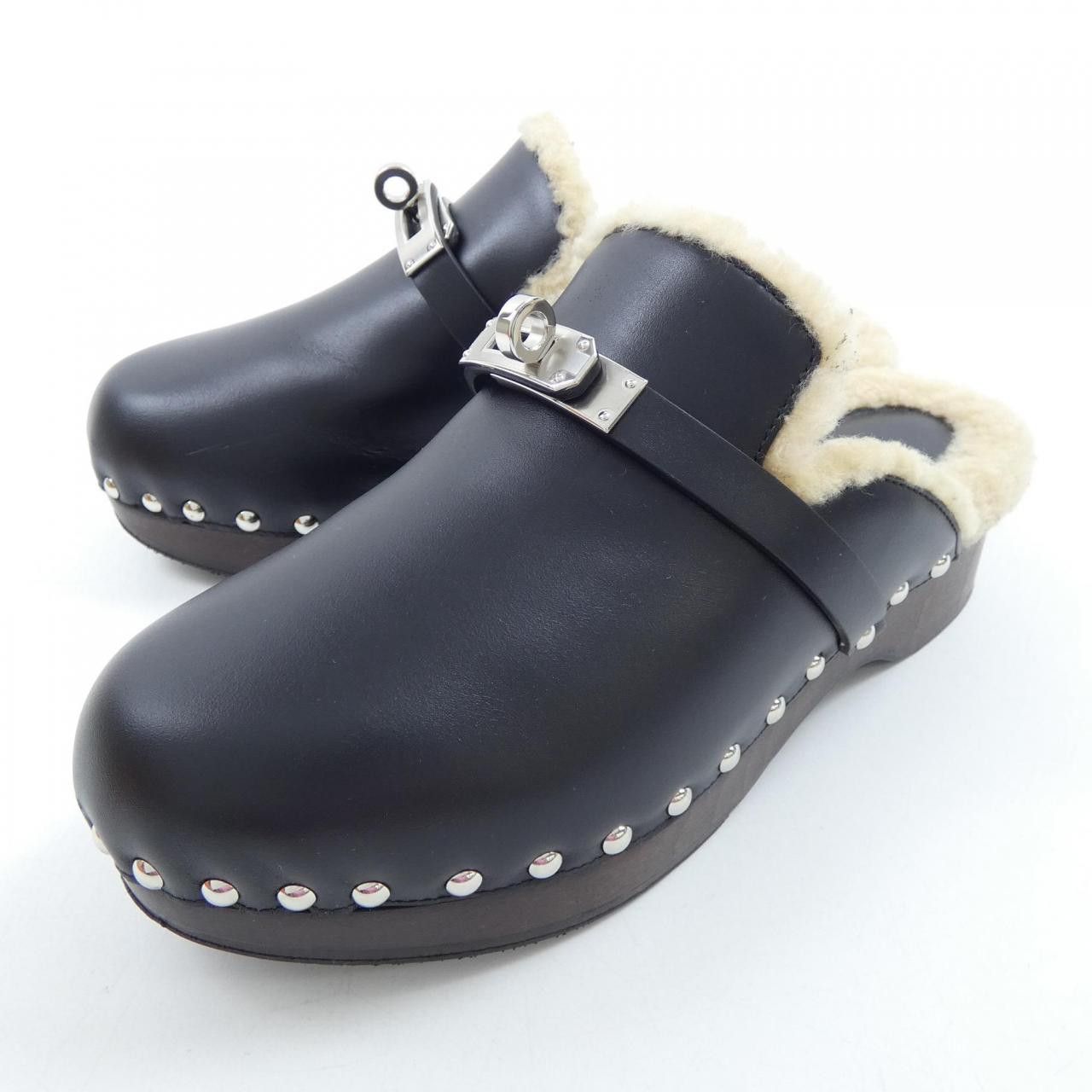 Hermes Hermes Hermes Shearling Shoes Natural Material Shoes DUTY FREE for USA Size ONE SIZE - 3 Thumbnail
