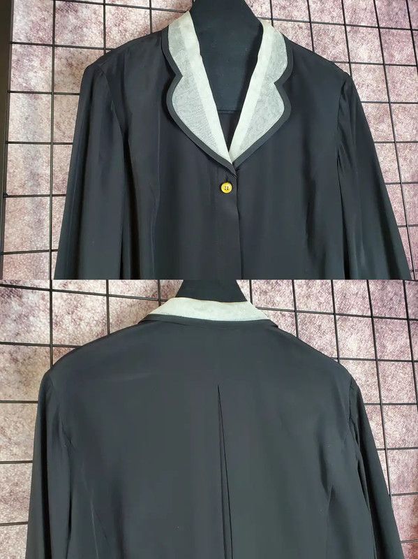 Dior Dior Black Silk Logo Long Sleeve Shirt 0089 Size M / US 6-8 / IT 42-44 - 3 Thumbnail