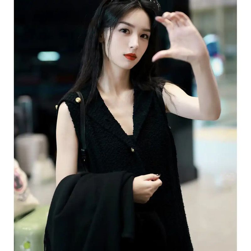 Dior Dior Black Wool A-Line Dress for Women 0089 Size XS / US 0-2 / IT 36-38 - 5 Thumbnail
