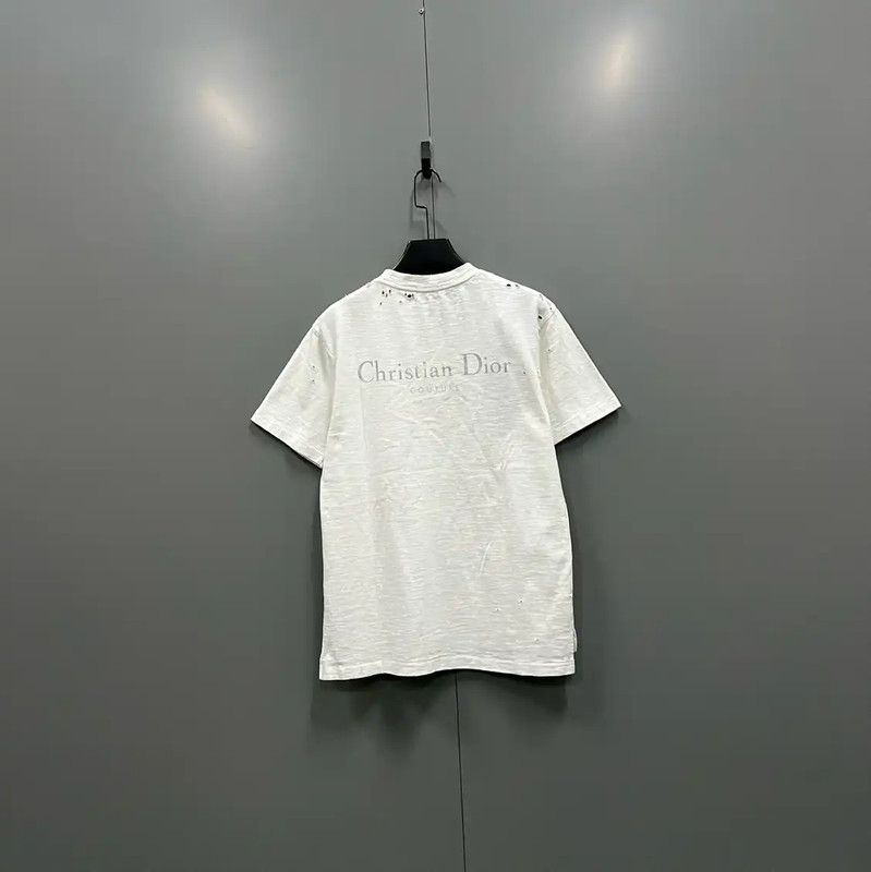 Dior Dior Women's Summer White Cotton T-Shirt 0089 Size XS / US 0-2 / IT 36-38 - 3 Thumbnail