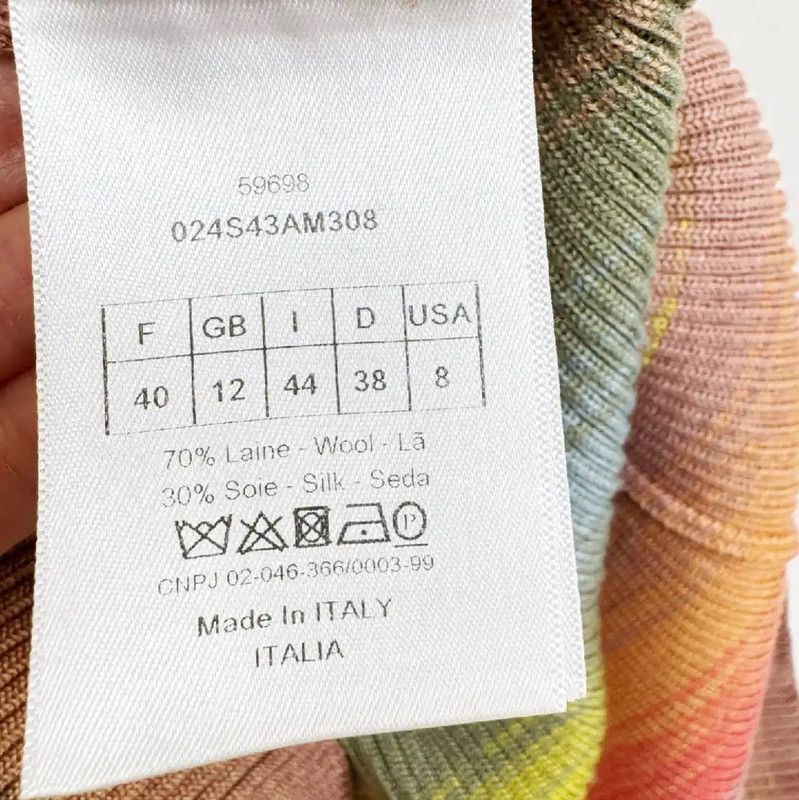 Dior Dior Women's Multicolored Wool Long Sleeve Sweater 0089 Size S / US 4 / IT 40 - 4 Thumbnail